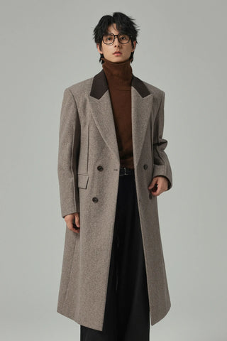 patchwork wool coat