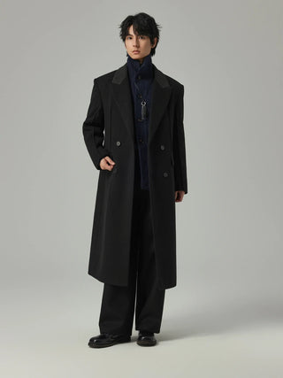 patchwork wool coat