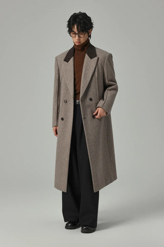 patchwork wool coat