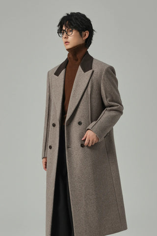 patchwork wool coat
