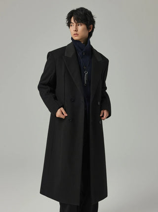 patchwork wool coat