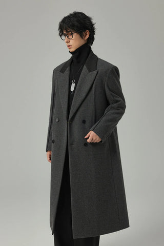 patchwork wool coat