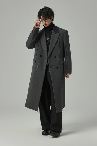patchwork wool coat