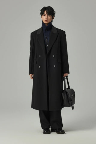 patchwork wool coat