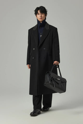 patchwork wool coat