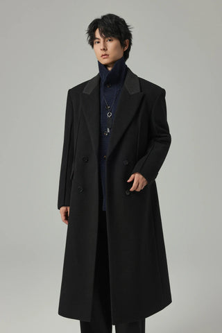 patchwork wool coat