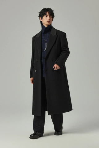 patchwork wool coat