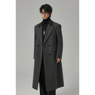 patchwork wool coat