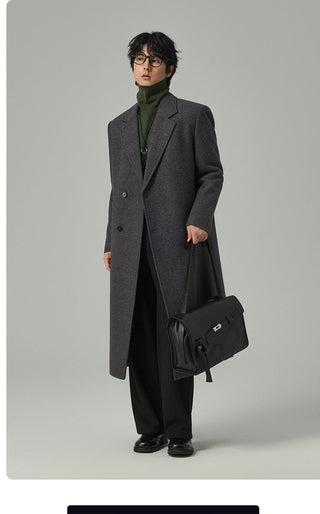 single-breasted wool coat