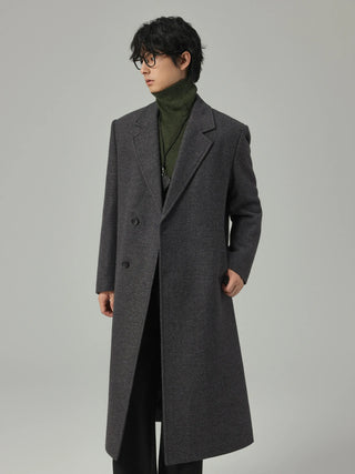 single-breasted wool coat