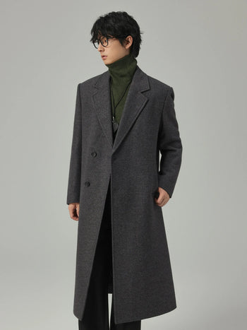 single-breasted wool coat