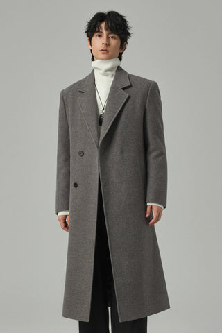 single-breasted wool coat