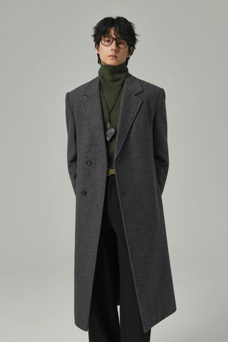 single-breasted wool coat