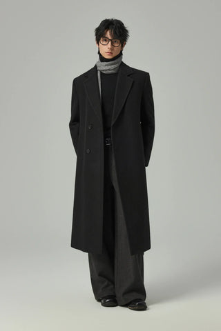 single-breasted wool coat