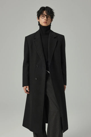 single-breasted wool coat