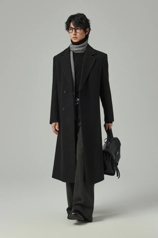 single-breasted wool coat