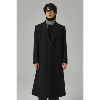 single-breasted wool coat