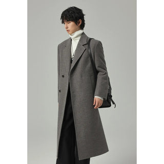 single-breasted wool coat