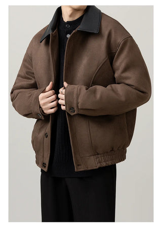 leather patchwork jacket