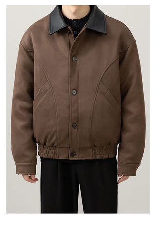 leather patchwork jacket