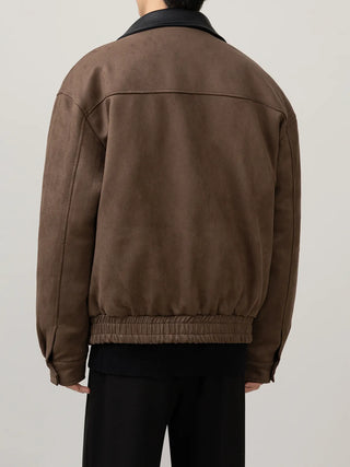leather patchwork jacket