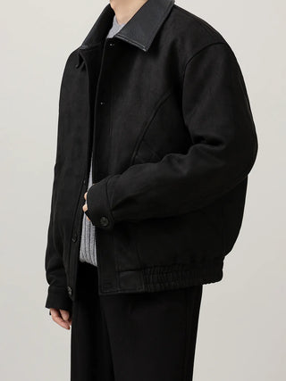 leather patchwork jacket
