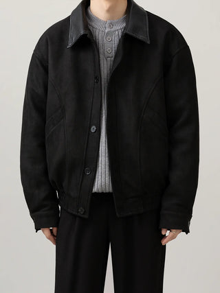 leather patchwork jacket