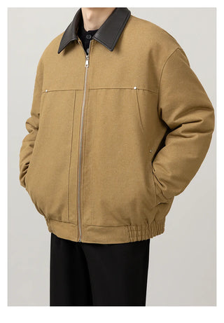 contrast down jacket