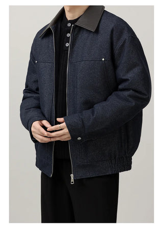 contrast down jacket