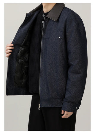 contrast down jacket