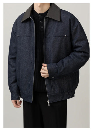 contrast down jacket
