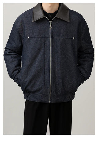 contrast down jacket