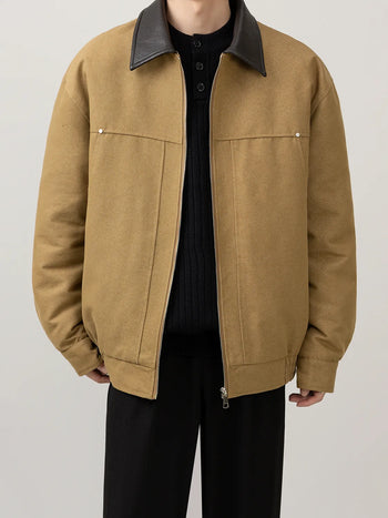 contrast down jacket
