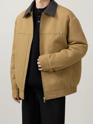 contrast down jacket