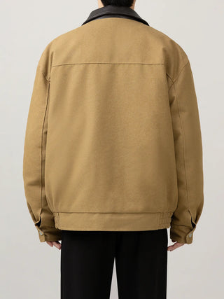 contrast down jacket