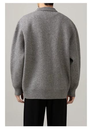 stitched knit cardigan