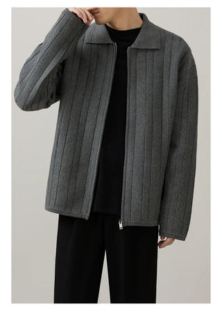 zipper knit cardigan