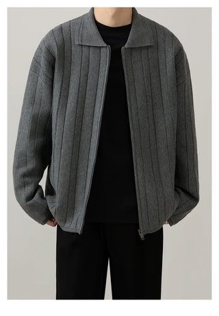 zipper knit cardigan