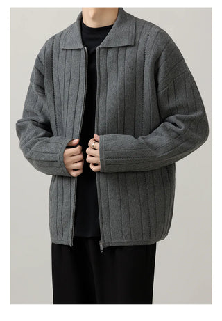 zipper knit cardigan