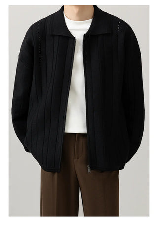 zipper knit cardigan