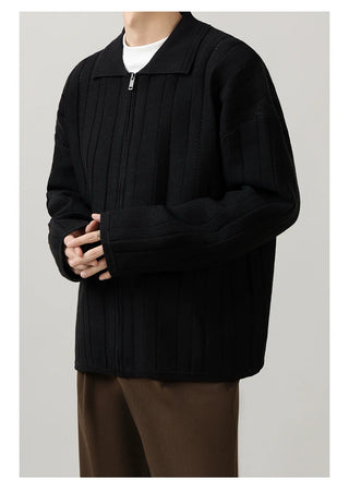 zipper knit cardigan