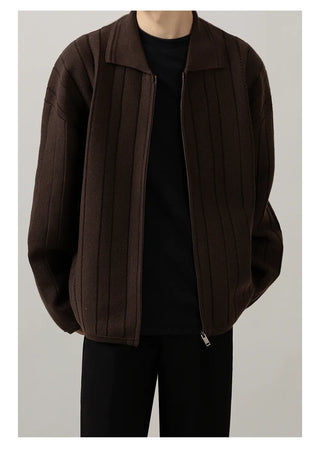 zipper knit cardigan