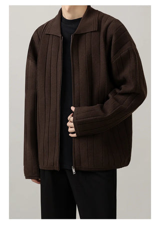 zipper knit cardigan