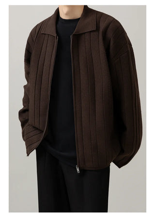 zipper knit cardigan