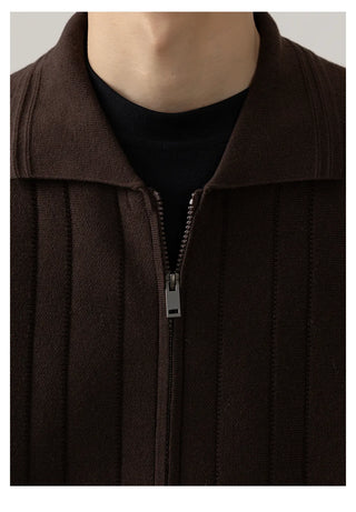 zipper knit cardigan