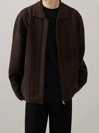 zipper knit cardigan