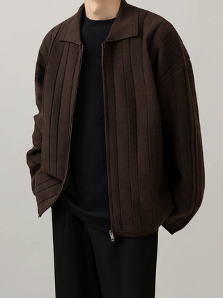 zipper knit cardigan