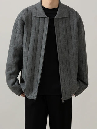 zipper knit cardigan