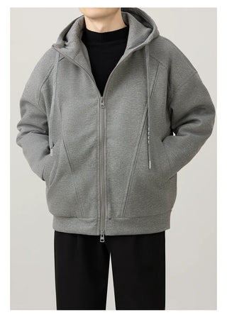 thick hooded coat