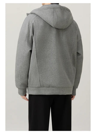 thick hooded coat